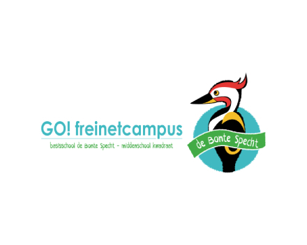 Logo freinetschool De Bonte Specht!